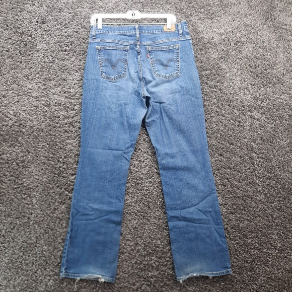 Levis 550 Jeans Women 12 Medium Blue Boot Leg Ladies Stretch Mid Rise Pants - Picture 3 of 10